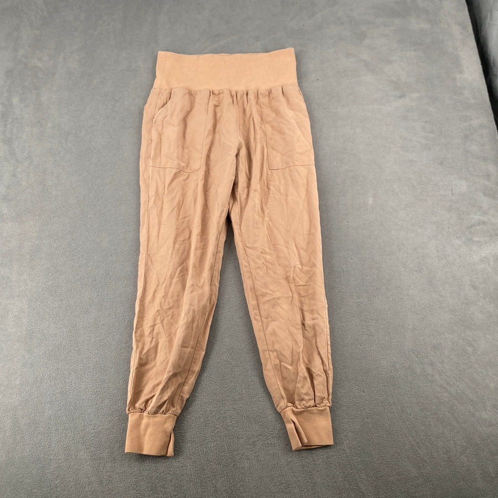Böhme Tan High Waisted Jogger Pants with Pockets Small